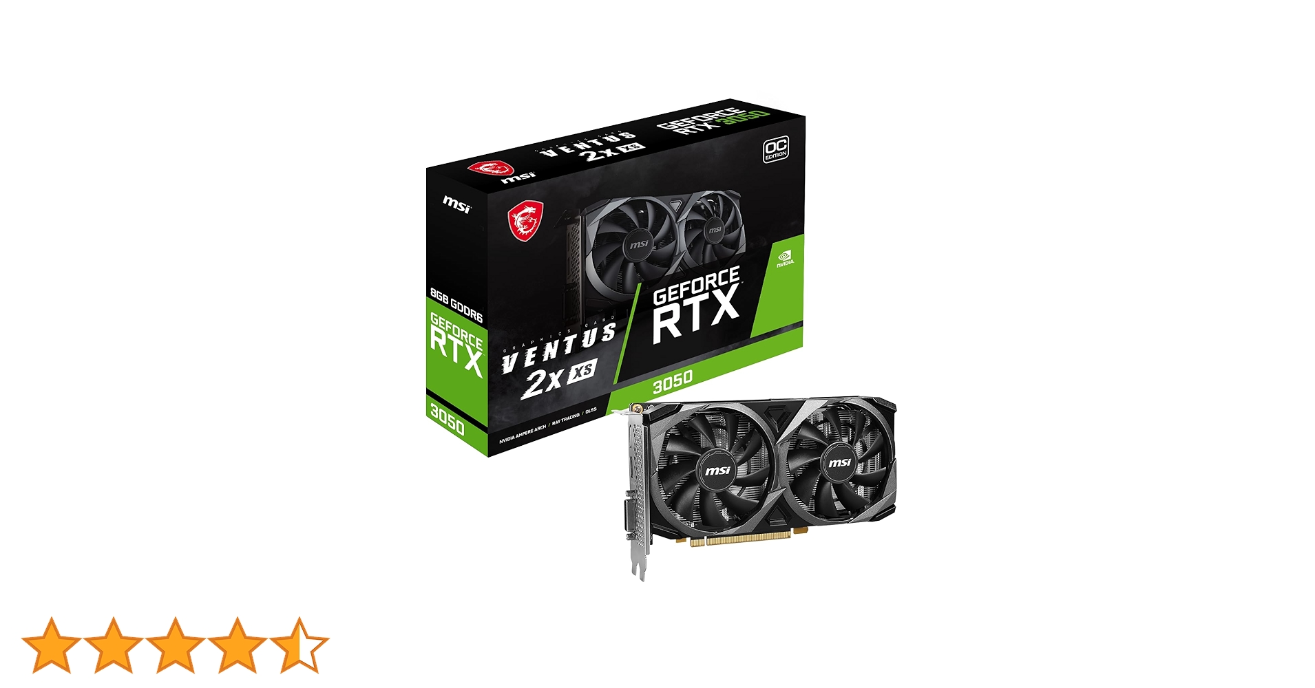 グラフィックボード・グラボ・ビデオカード MSI GeForce RTX 3050 VENTUS 2X XS 8G GeForce RTX 3050 VENTUS 2X 8G OC | MSI グラフィックボード
